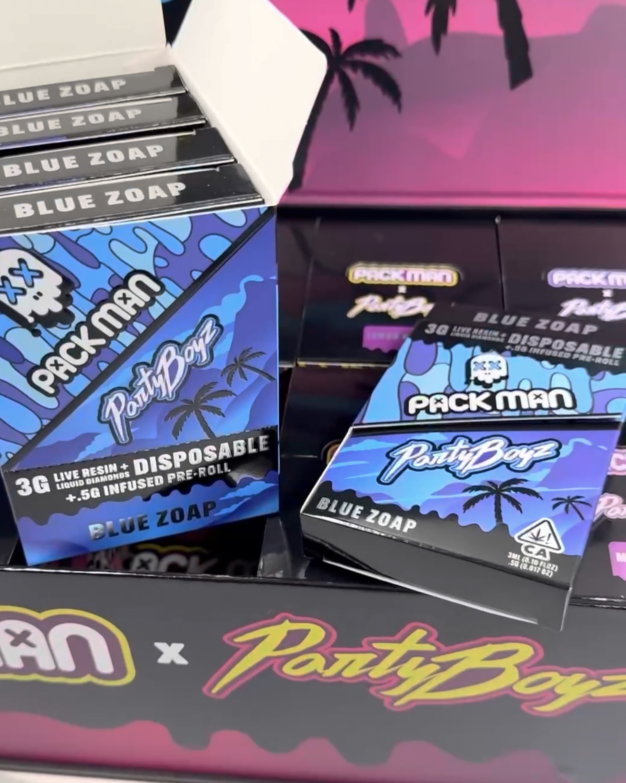 PackMan x PartyBoyz 3g, packman vape, packman disposable, pack man disposable, Packman 3g